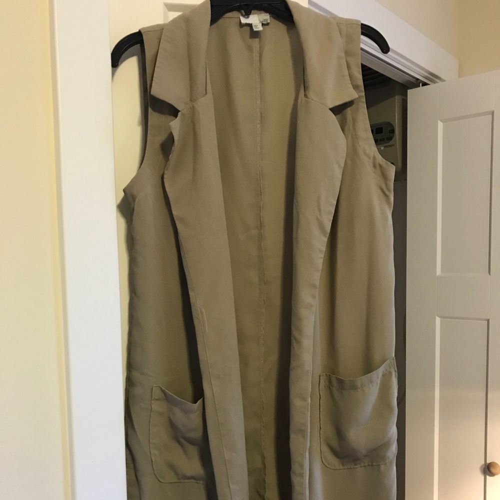 Never worn sleeveless knee length cardigan